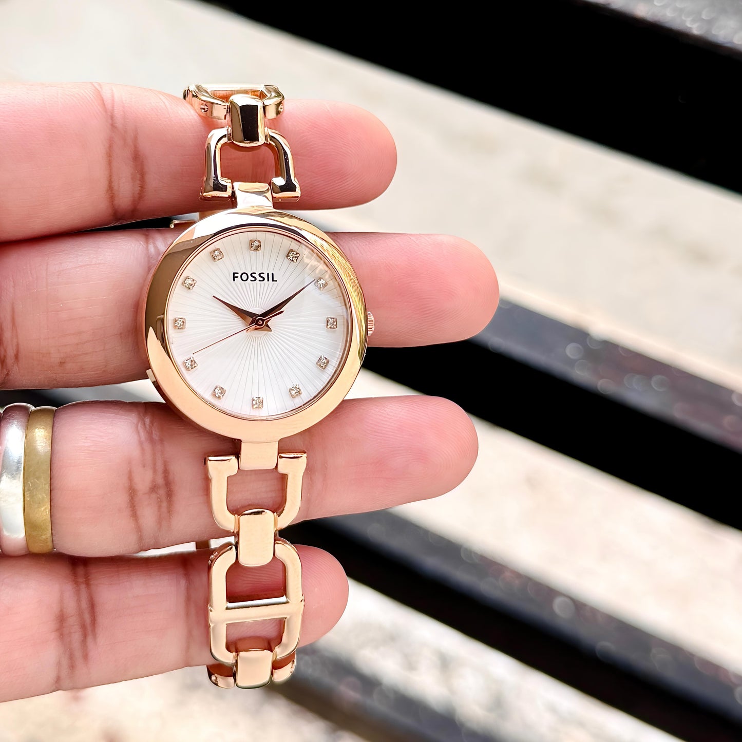 Fossil Olive Collection White Rosegold ✨♥️