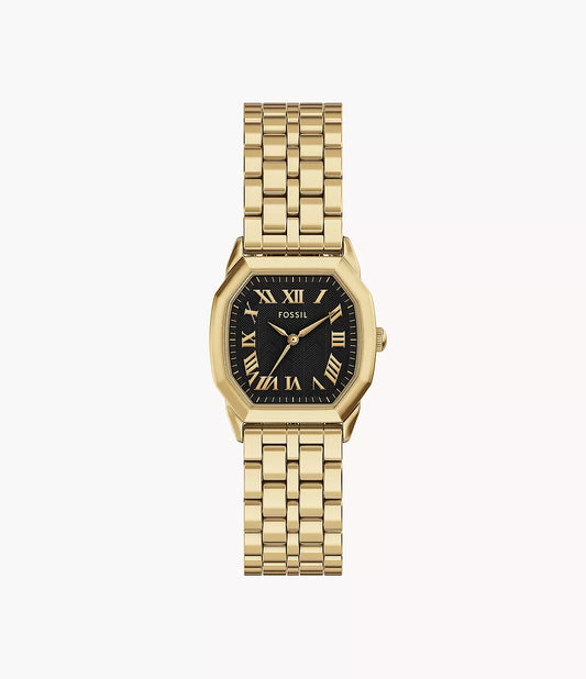 Fossil Harlow Gold  Black Stainless Steel Watch