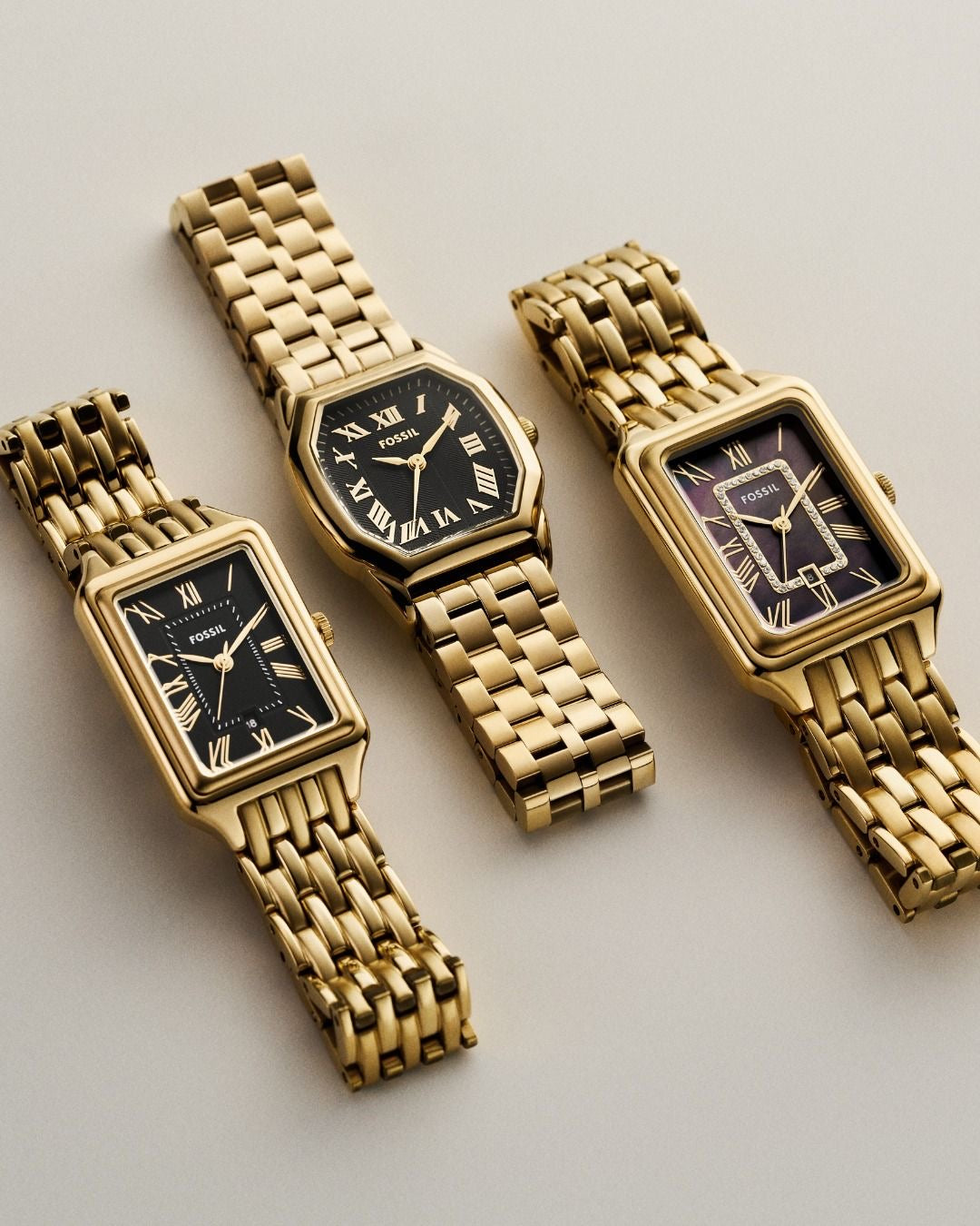 Fossil Harlow Gold  Black Stainless Steel Watch