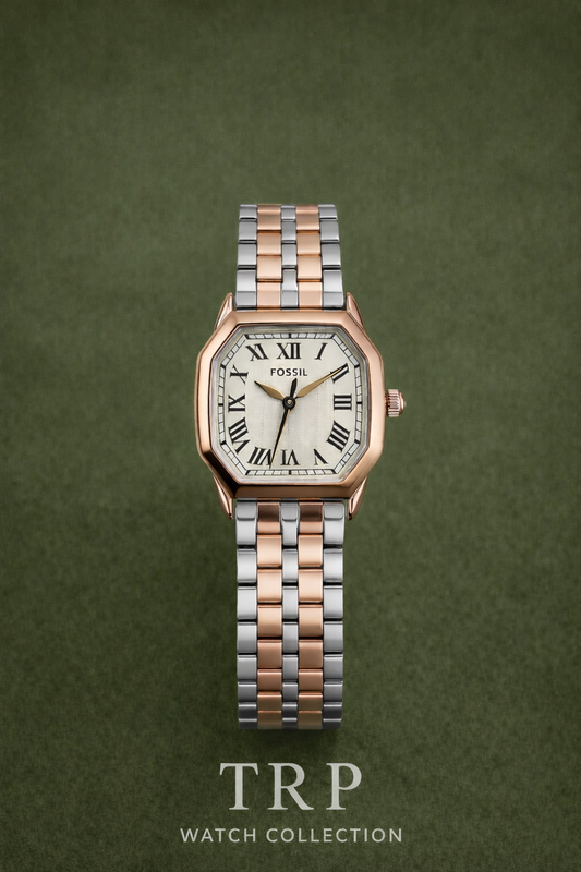 Fossil Harlow Rosegold Two-Tone white  Stainless Steel Watch