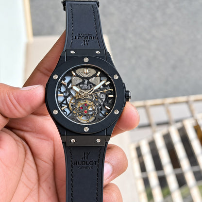 Hublot Classic Fusion Automatic Machinery Premium Green Leather Strap Watch
