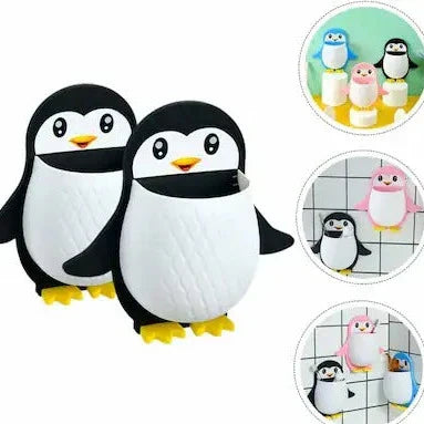 Penguin Toothbrush Holder/Brush Stand/Pen Holder/Kitchen/Bedroom/Office Plastic Toothbrush Holder