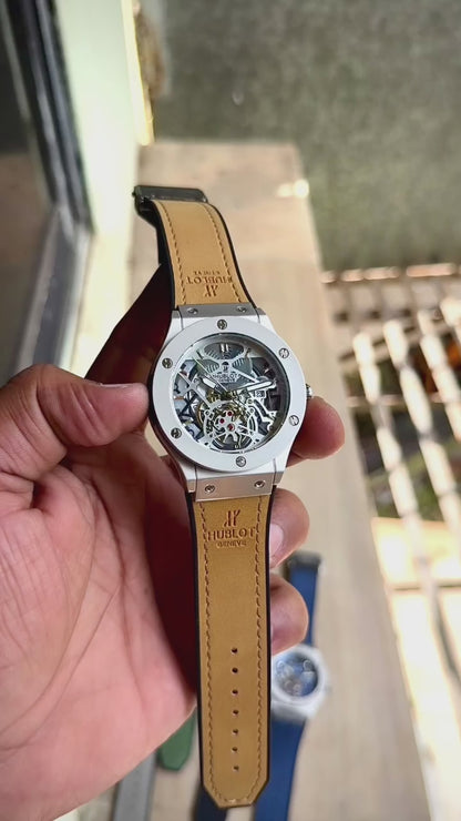 Hublot Classic Fusion Automatic Machinery Premium Green Leather Strap Watch