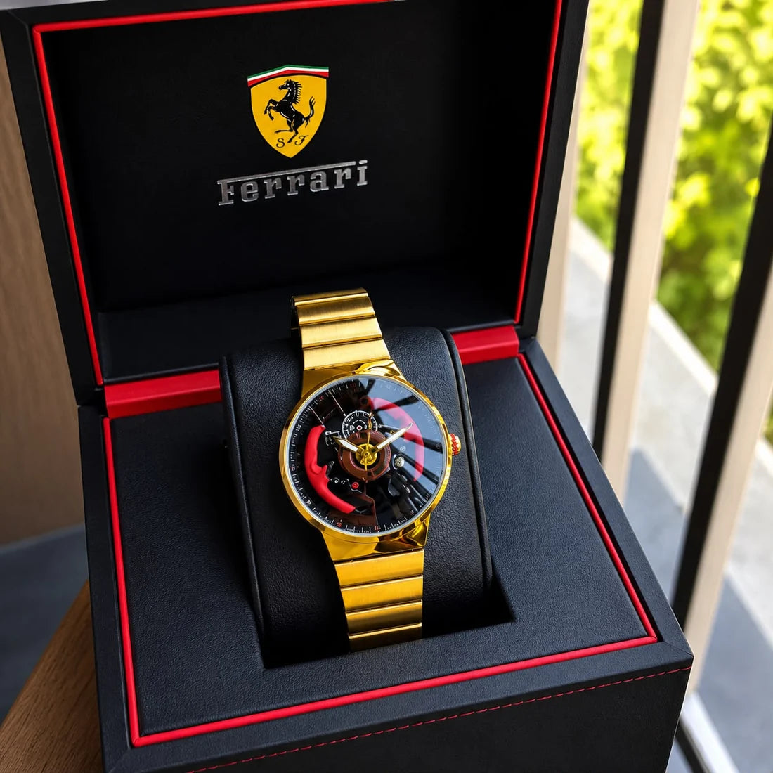 Ferrari Watch – Ferrari Rotating Wheel Watch Gold