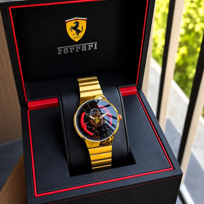 Ferrari Watch – Ferrari Rotating Wheel Watch Gold