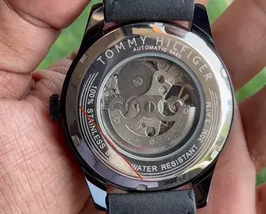 Tommy Hilfiger Watch Automatic Premium Quality Brown Leather Strap Watch
