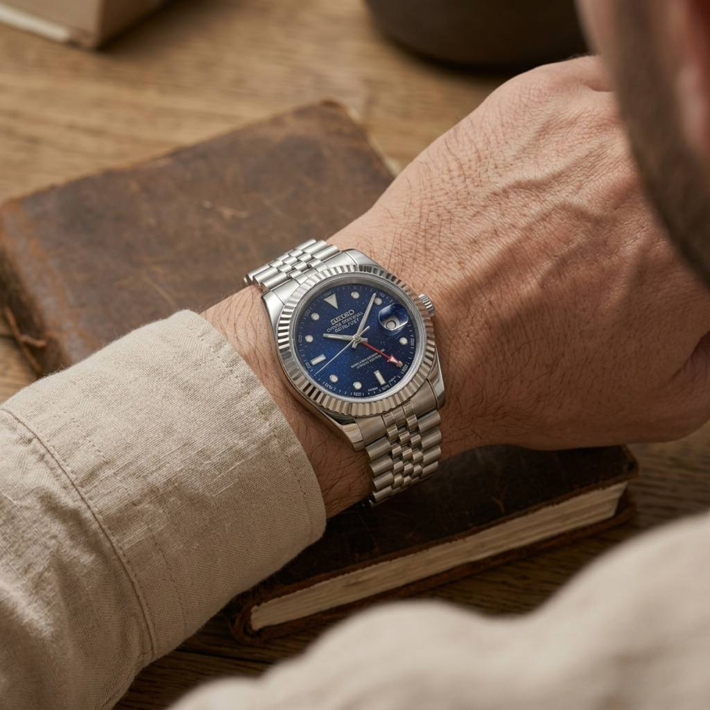SEIJUST Galaxy Burst Stardust watch worn on wrist